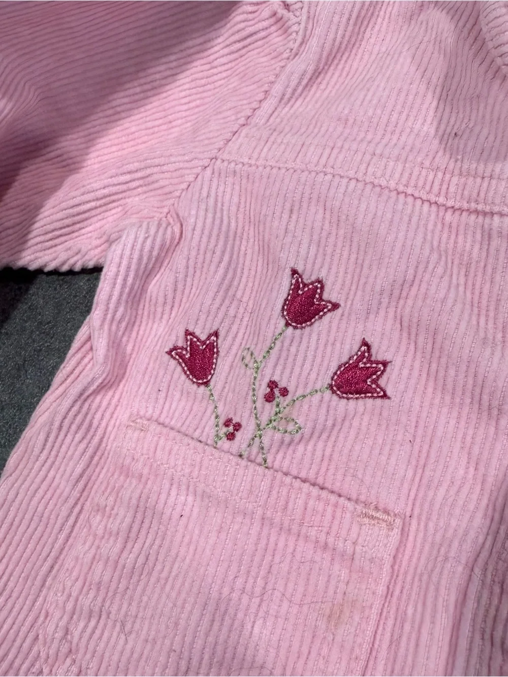 Vintage Winnie the Pooh corduroy 12 month baby girl jacket pink sweet berries